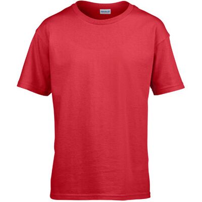 Gildan G64000k, T-Shirts Softstyle® Youth T-Shirt - Rød - Xs (104/110) Gildan G64000k, T-Shirts Softstyle® Youth T-Shirt - Rød - Xs (104/110)