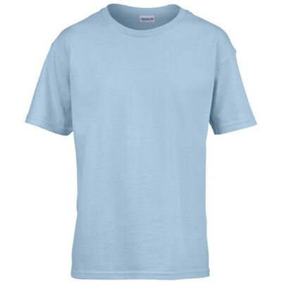 Gildan G64000k, T-Shirts Softstyle® Youth T-Shirt - Lyseblå - S (110/116) Gildan G64000k, T-Shirts Softstyle® Youth T-Shirt - Lyseblå - S (110/116)