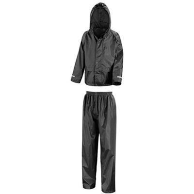 Result Core Rt225j, Børne Regnsæt - Regnjakker Og Regnbukser, Junior Rain Suit - Sort - L (9-10) Result Core Rt225j, Børne Regnsæt - Regnjakker Og Regnbukser, Junior Rain Suit - Sort - L (9-10)