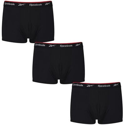 Reebok Rbk8260 Sports Boxershorts ( 3 Pak ) - Black / Black - M Reebok Rbk8260 Sports Boxershorts ( 3 Pak ) - Black / Black - M