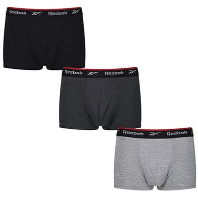 Reebok Rbk8260 Sports Boxershorts ( 3 Pak ) - Black / Grey Marl - S Reebok Rbk8260 Sports Boxershorts ( 3 Pak ) - Black / Grey Marl - S