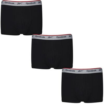 Reebok Rbk8266 Herre Underbukser ( 3 Pak ) - Black / Black - S Reebok Rbk8266 Herre Underbukser ( 3 Pak ) - Black / Black - S