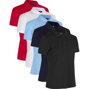 Id 0521 Poloshirt Klassisk   Dame-Rød-2xl