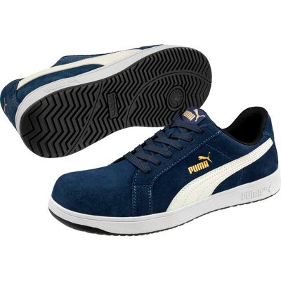 Puma Iconic Suede Low Sikkerhedssko, S1p, Esd, Hro, Src-Navy-43 Puma Iconic Suede Low Sikkerhedssko, S1p, Esd, Hro, Src-Navy-43