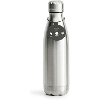Sagaform Stålflaske 8/16h 50 Cl Sølvfarvet One Size Sagaform Stålflaske 8/16h 50 Cl Sølvfarvet One Size