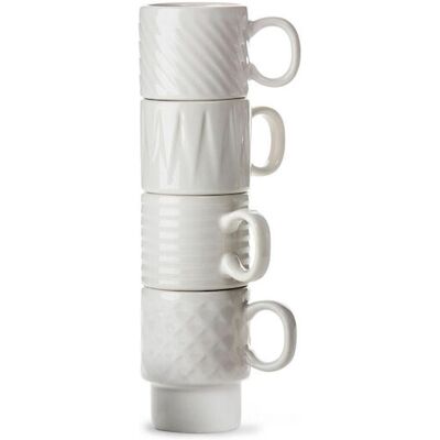Sagaform Hvidt Espresso-Set - 4 Stykker - Coffee & More Sagaform Hvidt Espresso-Set - 4 Stykker - Coffee & More
