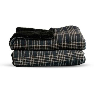 Sagaform Rut Fleece Plaid (10) Sort One Size Sagaform Rut Fleece Plaid (10) Sort One Size