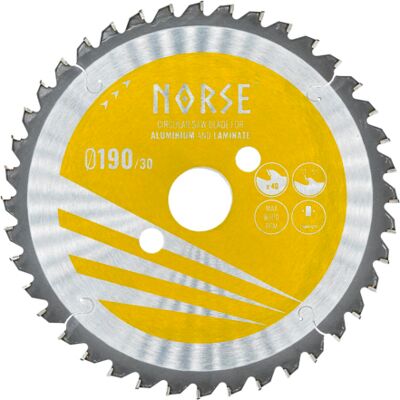 Norse Aluworker Rundsavsklinge Til Aluminium-Gul-165mm X 20mm - Z40 Norse Aluworker Rundsavsklinge Til Aluminium-Gul-165mm X 20mm - Z40