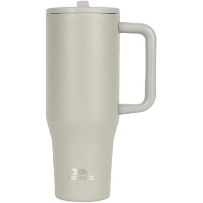 Trespass Flip - 40oz Stainless Steel Mug With Handle And Lid Sage One Size Trespass Flip - 40oz Stainless Steel Mug With Handle And Lid Sage One Size