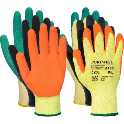 Portwest A150 Klassisk Grip Handske - Latex L Sort Portwest A150 Klassisk Grip Handske - Latex L Sort