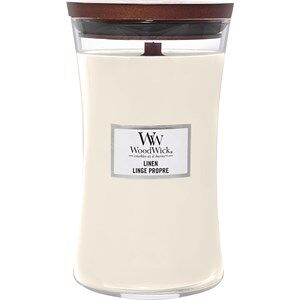 WoodWick Rumdufte Duftende stearinlys Linen Medium Jar