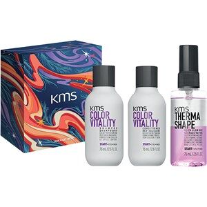 KMS Hår Colorvitality Gavesæt Colorvitality Shampoo 75 ml + Colorvitality Conditioner 75 ml + Thermashape Quick Blow Dry 75 ml