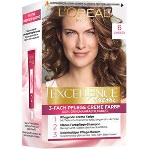 L’Oréal Paris Indsamling Excellence 3-Fold Care Cream Color 7.3 Hasselnød blond