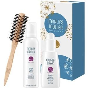 Marlies Möller Beauty Haircare Style & Hold Gavesæt Strong Styling Foam 200 ml + Finally Strong Hairspray 125 ml + Medium Round Styling Brush 1 Pc.