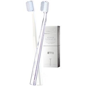 Swiss Smile Pleje Tandpleje Whitening Tooth Brush Set 2 Whitening tandbørster Medium Soft transparent & hvid