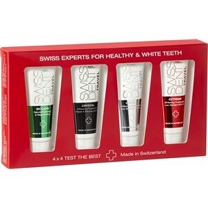 Swissdent Pleje Sets Test The Best Set Biocare Natural Whitening & Regenerating Toothpaste 10 ml + Crystal Whitening Toothpaste Repair & Remineralisation RDA 14 10 ml + Gentle Whitening Toothpaste For Sensitive Teeth RDA 25 10 ml + Extreme Whitening Tooth