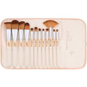 Luvia Cosmetics Brush Brush Set Bamboo's Root Set Kosmetikpensel 12 stk. + hørtaske 1 stk.