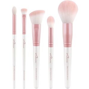 Luvia Cosmetics Brush Brush Set Prime Vegan Candy Daily Essentials Blush Brush + Higlighter Brush + Powder Brush + Precision Blender + Eye Shader