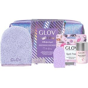 GLOV Tilbud Gave sæt Gavesæt Basic Makeup Remover Very Berry 1 pce. + Quick Treat Very Berry 1 pce. Magnet Fiber Cleanser 40 g + Bag 1 pce.