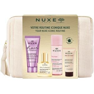 Nuxe Huile Prodigieuse Huile Prodigieuse Gave sæt VERY ROSE Soothing 3-in-1 Micellar Cleansing Water 50 ml + HAIR PRODIGIEUX® Shine Shampoo 30 ml + HUILE PRODIGIEUSE® Multifunctional Drying Oil 10 ml + REVE DE MIEL Hand and Nail Cream 15 ml