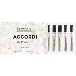 THE MERCHANT OF VENICE Indsamling Accordi di Profumo Discovery Kit Bergamotto Italia 5 ml + Arancia Brasile 5 ml + Tuberosa India 5 ml + Tonka Venezuela 5 ml + Patchouli Indonesia 5 ml + Sandalo Australia 5 ml + Neroli Marocco 5 ml + Zaffarano Iran 5 ml