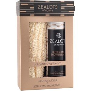 Zealots of Nature Kropspleje Sets Gavesæt Refreshing Shower Bath 250 ml + Luffa Body Scrub svamp