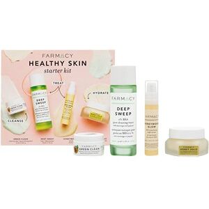 Farmacy Beauty Hudpleje Cream & Lotion Healthy Skincare Starter KitGavesæt Green clean makeup removing cleansing balm 12 ml + Deep Sweep 2% BHA pore cleaning toner 50 ml + Honeymoon Glow 14% Aha resurfacing night serum 10 ml + Honey Halo ultra-hydrating c