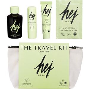 Hej Organic Pleje Ansigtspleje Travel Kit Nourishing Face Tonic 50 ml + The Lover Lip Balm 4,7 g + The Protector  SPF 15 Face Cream 15 ml + The Unique Face & Décolleté Ghassoul Mask 10 g