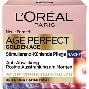 L’Oréal Paris Ansigtspleje Day & Night Golden Age stimulerende og kølende natcreme