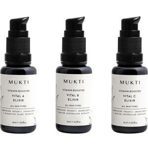 Mukti Organics Ansigtspleje Serum og olier Vitamin Booster Mini Collection Vital A Elixir 15 ml + Vital B Elixir 15 ml + Vital C Elixir 15 ml +