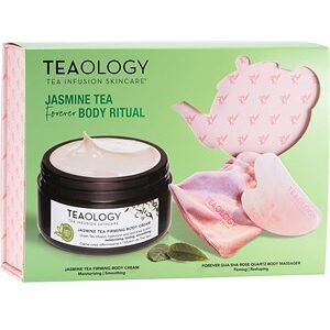 Teaology Pleje Kropspleje Gavesæt Jasmine Tea Firming Body Cream 300 ml + Rose Quartz Gua Sha