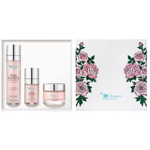 The Organic Pharmacy Pleje Ansigtspleje Gavesæt Rose Diamond Face Cream 50 ml + Rose Diamond Exfoliating Cleanser 50 ml