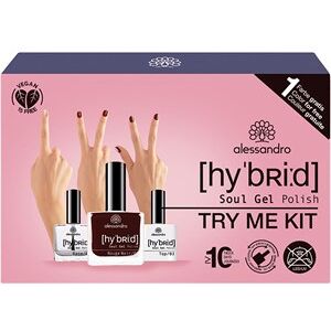 Alessandro Negle Hybrid Soul Gel Polish Try Me Set Rouge Noir Hybrid Base Coat 8 ml + Hybrid Top Coat 8 ml + Hybrid Rouge Noir 8 ml