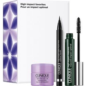 Clinique Make-up Øjne High Impact Favorites Take The Day Off™ Cleansing Balm 15 ml + High Impact™ Mascara i sort 7 ml + High Impact™ Easy Liquid Liner i sort 0,34 g