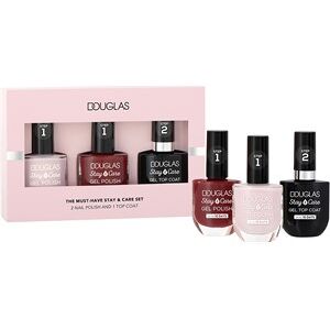 Douglas Collection Douglas Make-up Negle Gavesæt Stay & Care Gel Polish 002 Love Me Tender 10 ml + Stay & Care Gel Polish 016 Follow Your Heart 10 ml + Stay & Care Gel Top Coat 10 ml