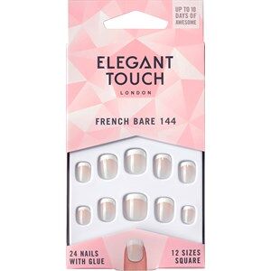 Elegant Touch Negle Kunstige negle Natural French 144 Bare Extra Short