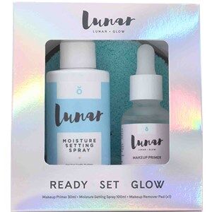 Lunar Glow Hudpleje Ansigtspleje Gavesæt Makeup Remover 1 pce. + Moisture Setting Spray 100 ml + Makeup Primer 30 ml
