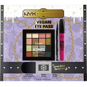 NYX Professional Makeup Øjenmakeup Eyeliner X-mas Vegan Eye Pass Color Palette 0,83 g + Epic Ink Liner 1 ml + On The Rise Volume Mascara 10 ml