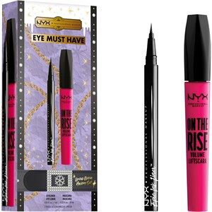 NYX Professional Makeup Øjenmakeup Mascara X-mas Eye Must Have Epic Eye Liner  1 ml + On The Rise Volume Mascara 10 ml