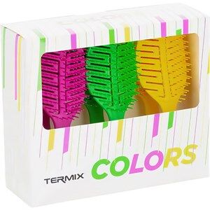 TERMIX Børster & kamme Detangling børster Color Detangling Hair Brush 6-Pack 2 Color Detangling Hairbrushes Green Fluor + 2 Color Detangling Hairbrushes Yellow Fluor