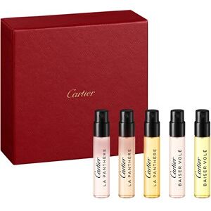 Cartier Dufte til hende La Panthère Discovery Set La Panthère Eau de Toilette 2 ml + La Panthère Eau de Parfum 2 ml + La Panthère Parfum 2 ml + Baiser Volé Eau de Parfum 2 ml + Baiser Volé Parfum 2 ml