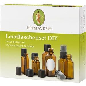 Primavera Aroma Therapy Tilbehør Sæt med tomme flasker 2 x 50 ml flaske med tud + 2 x 20 ml sprayflaske + 2 x 10 ml roll-on + 2 x 10 ml hætteglas med dråbeindsats