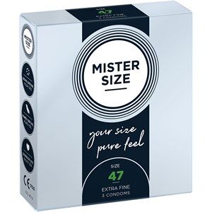 Mister Size Passion & Love Condoms Pure Feel 47 mm - Size XS