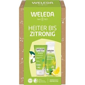 Weleda Collection Citrus Gavesæt fra munter til citronagtig Refresh Refreshing Shower 200 ml + Express Moisturising Body Lotion 200 ml