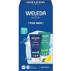 Weleda Pleje Pleje til ham FOR MEN gavesæt Acitve Fresh 3in1 Shower Gel 200 ml + Energy Fresh 3in1 Shower Gel 200 ml