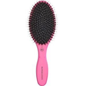 Olivia Garden Hårbørster Expert Care Oval Med vildsvin/nylon-børsterPaddle brush 16-række, pink