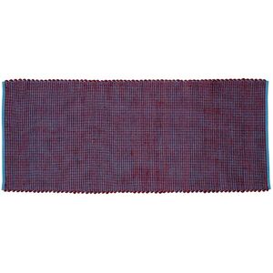 Hübsch - Kawa Runner 80x200 Burgundy/Blue