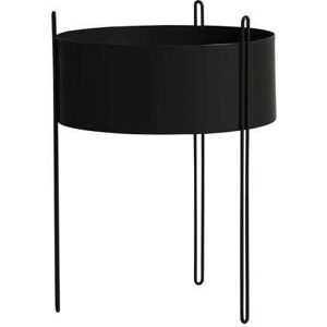 Woud - Pidestall Planter Large Black