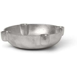 ferm LIVING - Bowl Candle Holder Medium Aluminium