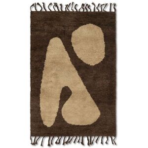 ferm LIVING - Abstract Rug Small Brown/Off-White